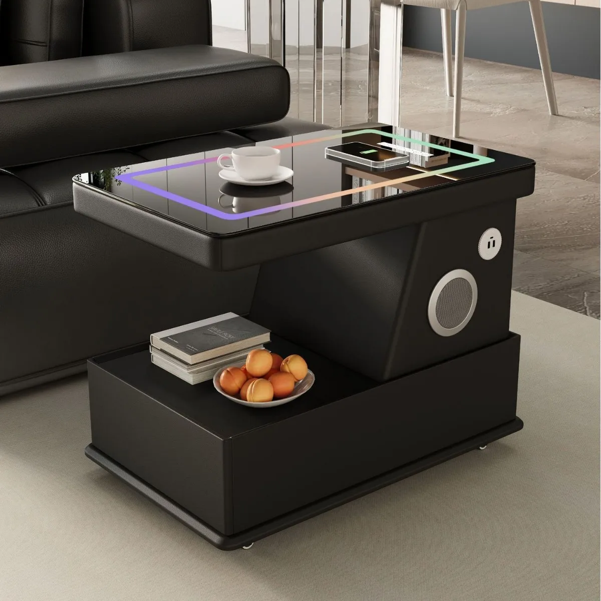 Intelligent mobile coffee table sofa side few small apartment living room side cabinet