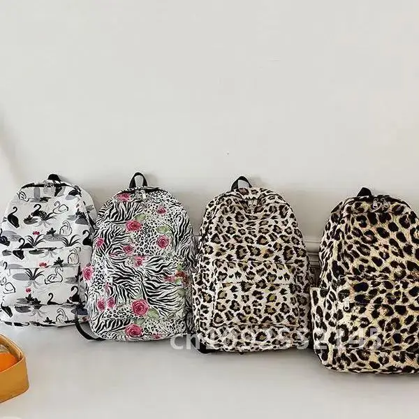 Mode Leopardenmuster Frauen Rucksack Große Kapazität Schultasche Umhängetasche Rucksack für weibliche Teenager Mädchen Rucksack Reisen