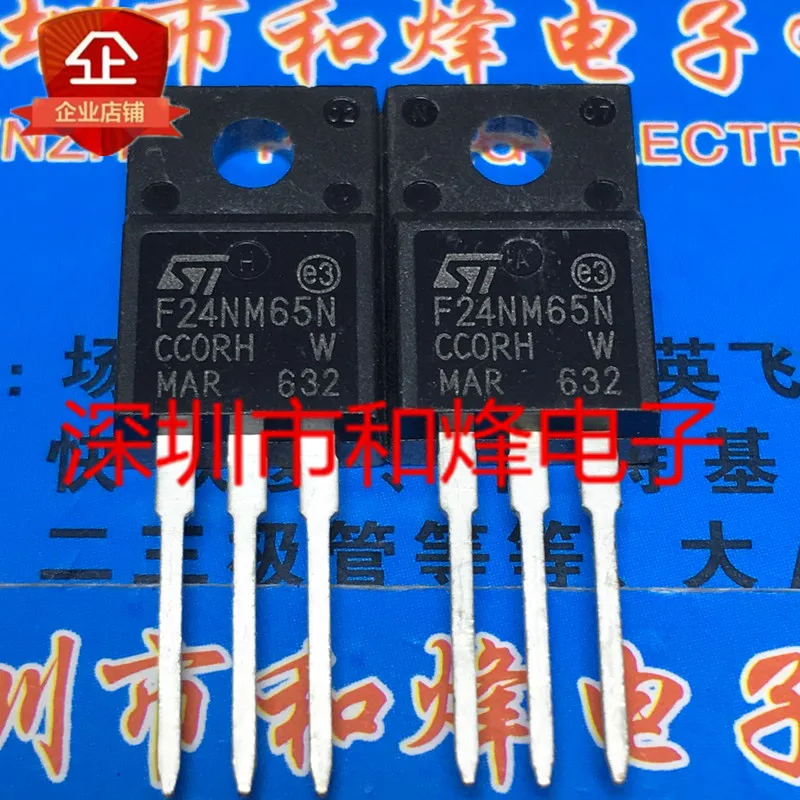 5PCS-10PCS F24NM65N STF24NM65N  TO-220F 650V 24A On Stock  New And Origjnal