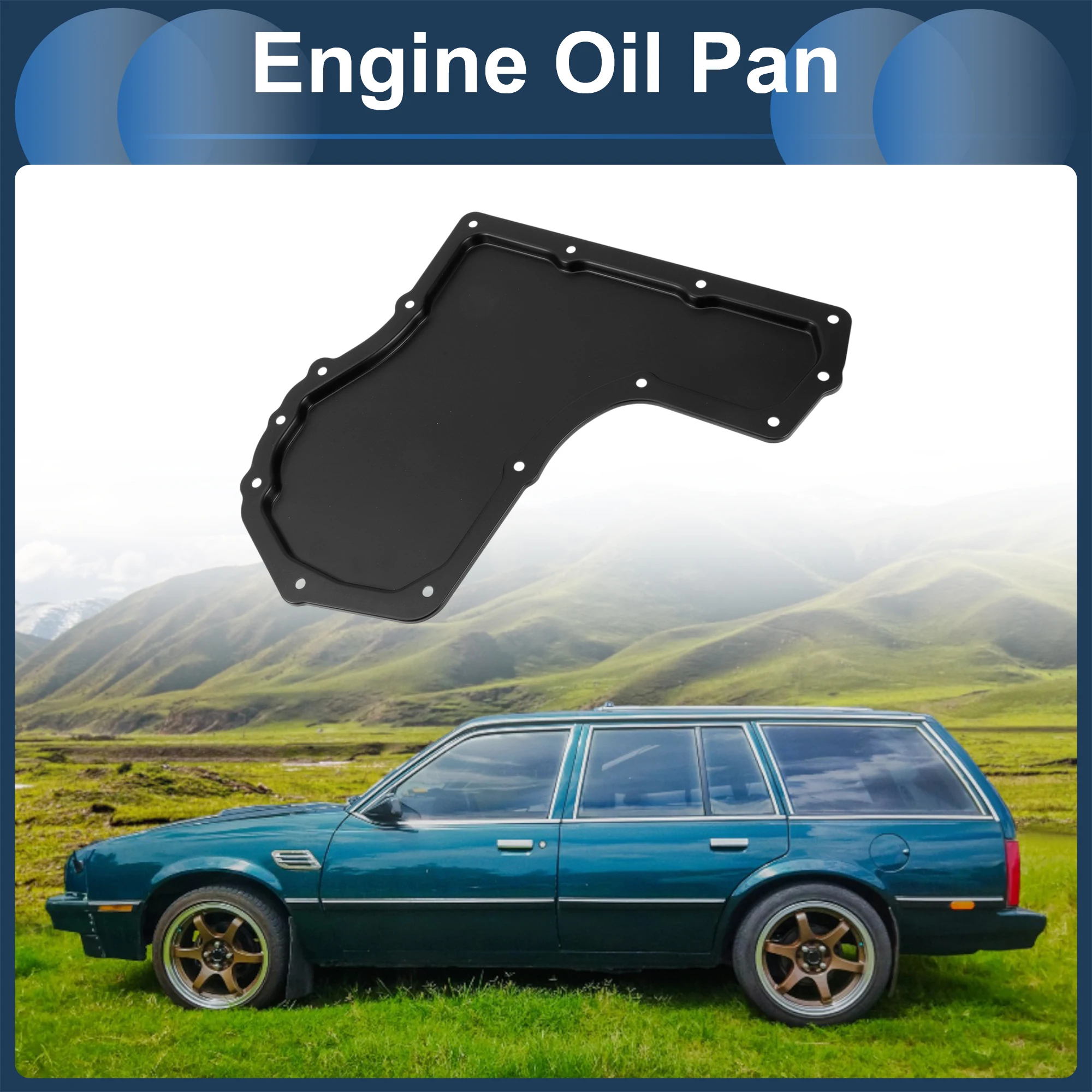 UXCELL Veicolo No.8685184 Coppa dell'olio motore per auto Coppa dell'olio Coppa dell'olio di trasmissione per Chevrolet Cavalier 1995-2005 Ferro Nero