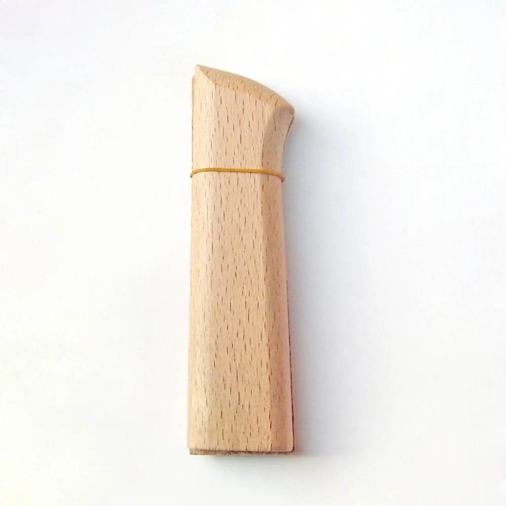 Natural Beech Wood Handle For Kitchen Knife Replacement Grip Durable Hand Forged Cleaver Repair DIY Hand Tool Parts