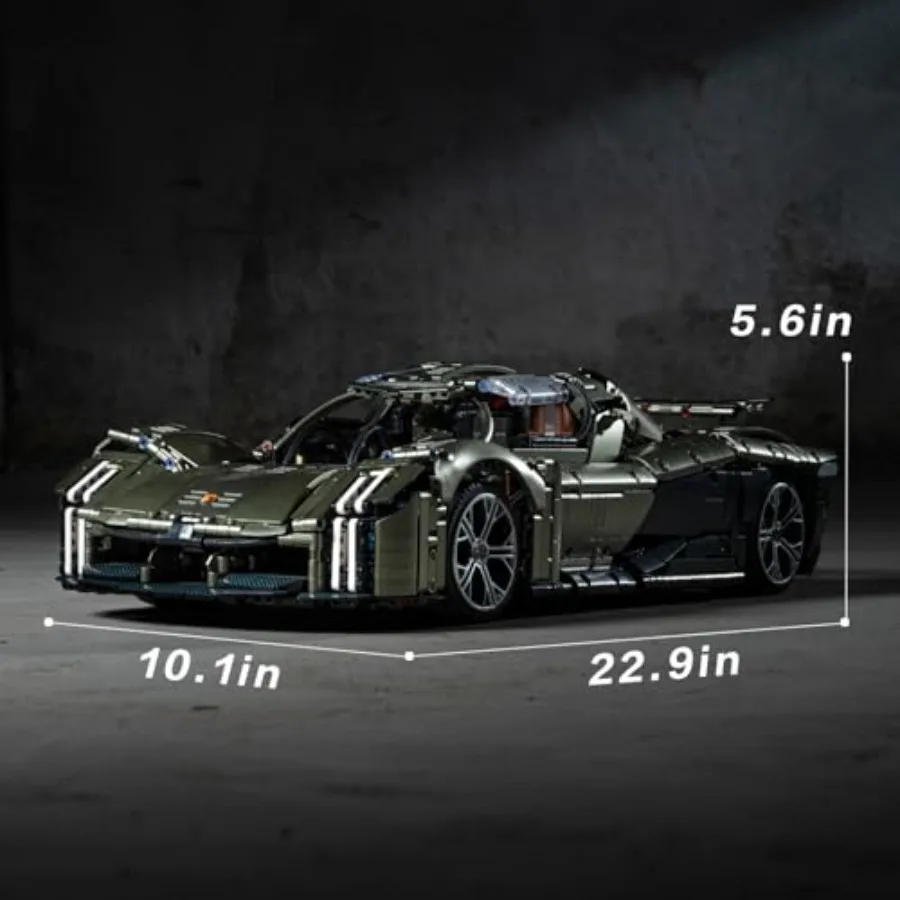 X Sports Car Building Kit1:8 Scale Model Sports Technic Car Adult Collectible Model Kits to Build Scale Model Gift for Adults H