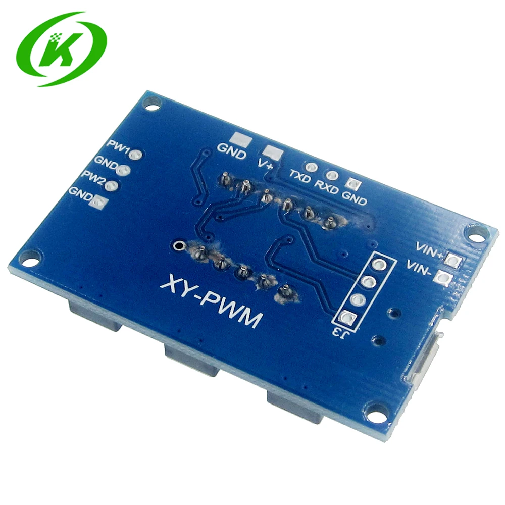 DC 5-30V Micro USB 5V Power Independent PWM Generator 2 Channel Dual Way Digital LED Duty Cycle Pulse Frequency Board Module