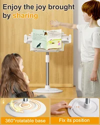Oatsbasf Tablet Stand Holder Reading Stand 360° Rotable Base Tablet Holder Phone Stand Pad Accessories Height Adjustable Bracket