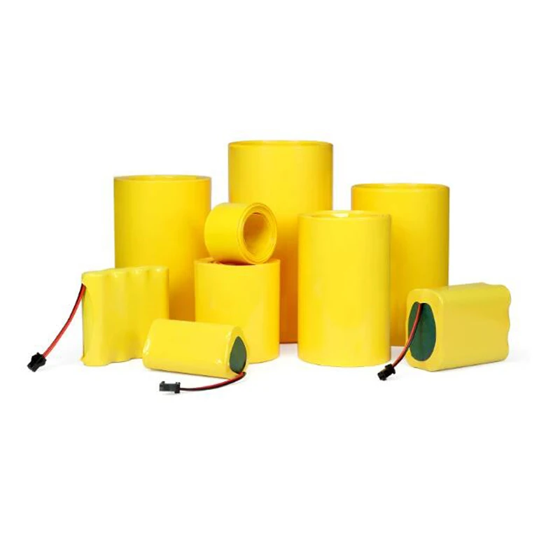 PVC shrink film of lithium battery pack Heat shrink sleeve battery packaging tube Insulation packaging film yellow