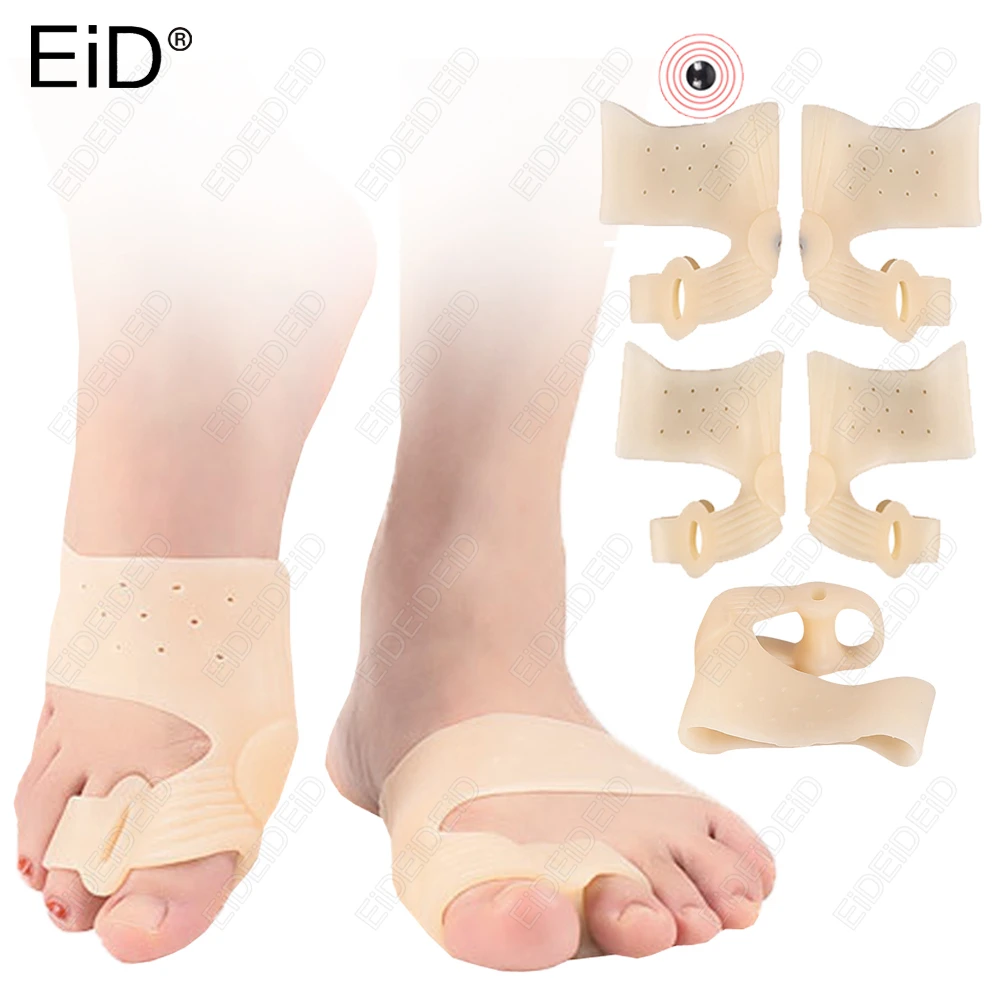 1/2 Pairs Silicone Bunion Corrector Hallux Valgus Relief Toe Separator Soft Comfortable Foot Pain Relief For Night Home Use