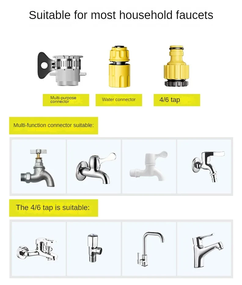 Autowaschpistole, Teleskop-Wasserschlauch mit Hochdruckdüse, Autowaschwerkzeug-Set, Verlängerungsschlauch, Wasserschlauch für Hochdruckreiniger – Detail 3