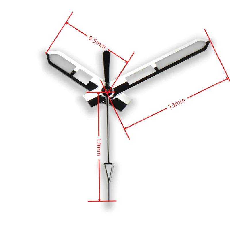 Quality Style Watch Hands With C3 Bgw9 Green Blue Luminous For Nh35 Nh36 Movement Skx007 Modified Case 28.5mm Dial index