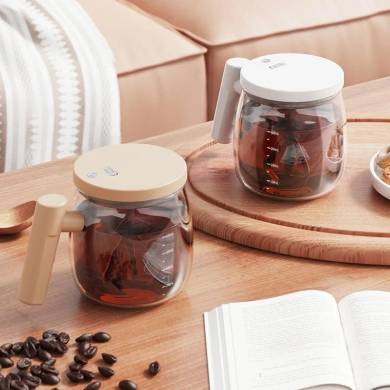 自動攪拌コーヒーマグバッテリーガラス電気ミキシングカップ400ml自動車ミキサーとオフィス用