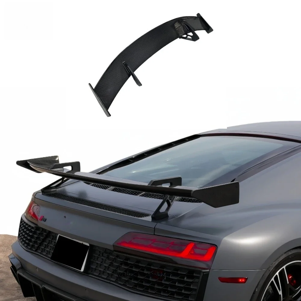 ForAudi R8 V10 2016-2023 Sport Style Rear Trunk Wing Lip Spoiler Dry Carbon Fiber