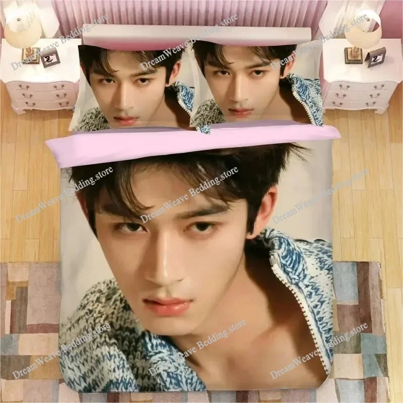 

Wang Xingyue HD Poster Pillowcase+ Duvet Cover Single Dormitory Student Knit WXY Lifestyle Photos Double Bedding Set Luxury Gift