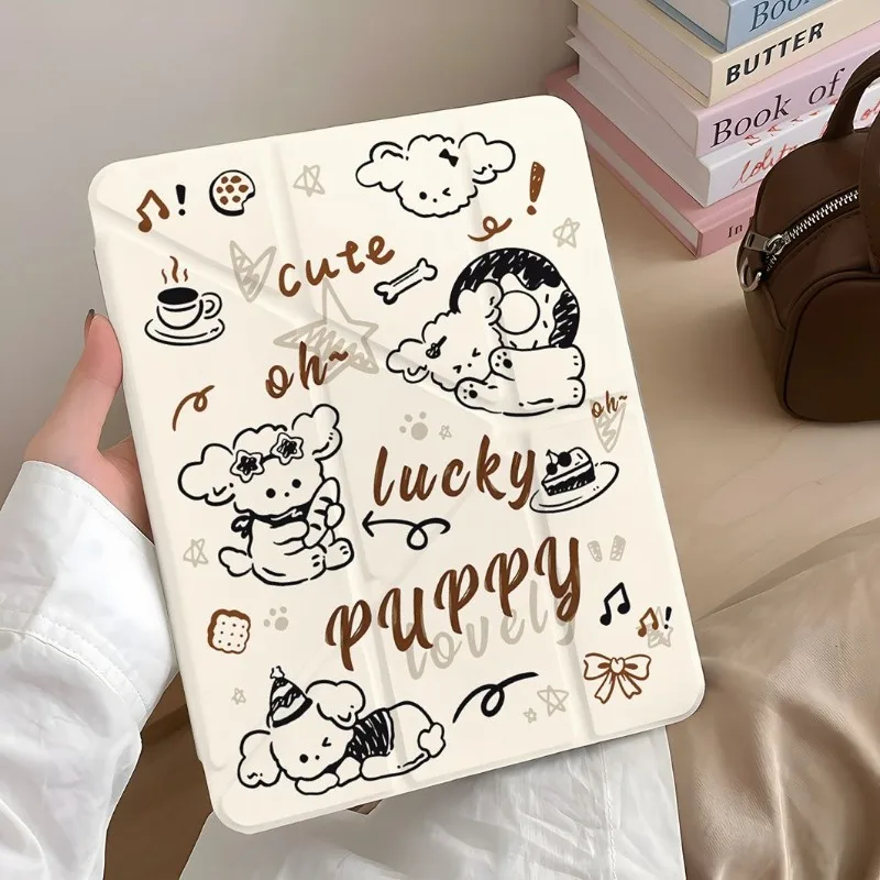 Lovely Puppy IPad Cover for 11th 11in A16 10th 10.9 9th 10.2 Protective Case Mini7 Air7/6 Air4/5 Air3 10.5in Acrylic Tablet Case