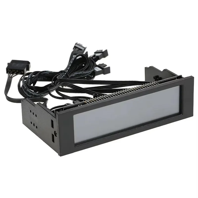 شاشة LCD بارعة تعمل باللمس 5.25 بوصة 5 طرق وحدة تحكم في سرعة المروحة مراقبة درجة الحرارة اللوحة الأمامية نظام تبريد الكمبيوتر