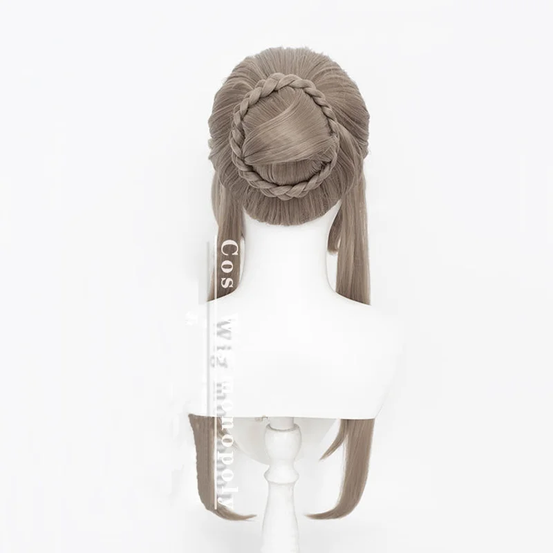 Genshin Impact Marionette Sandrone Cosplay Wig Light Brown Heat Resistant Synthetic Hair Women Halloween Party Role Play ﻿Props