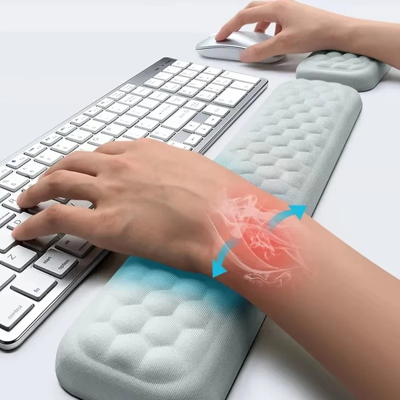 Keyboard Mouse Protection Wrist Rest Pad Ergonomic Wrist Memory Foam Laptops Mouse Pad For Computer Notebook Desktop Mouse Mat