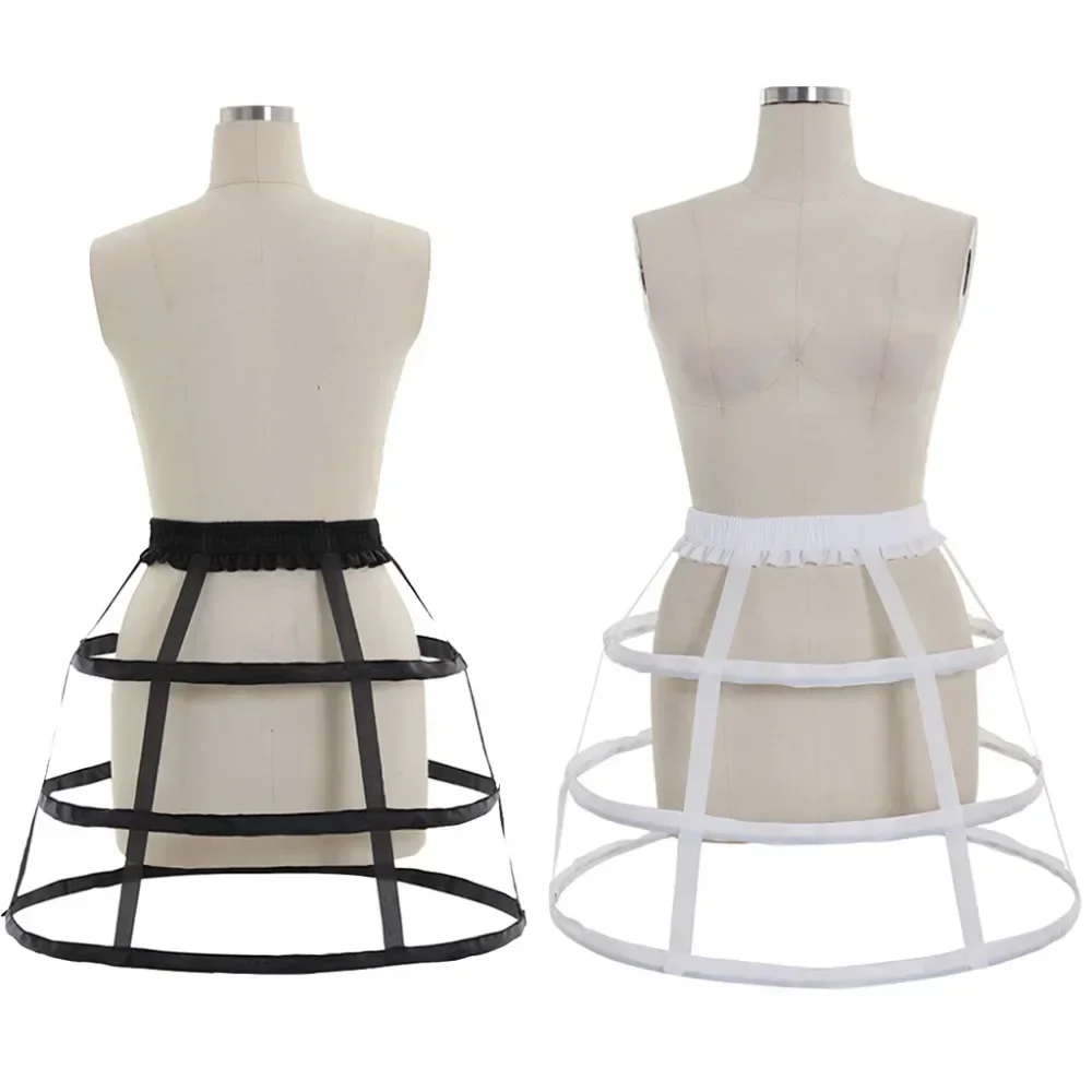 تنورة تحتية على شكل قفص العصافير 3 أطواق للنساء 2024