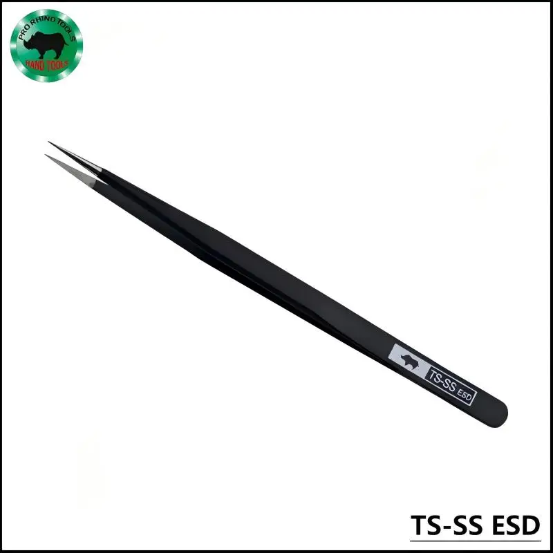 Japan RHINO TS ESD Series Tweezers TS-SS ESD - Precision for Watch & Cell Phone Repair | ESD-Safe, Durable Hand Tools