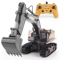 New Huina 592 Large Excavator Engineering Vehicle 1:14 Rc Toys Remote Control Alloy Excavator Children's Toys Christmas Gift