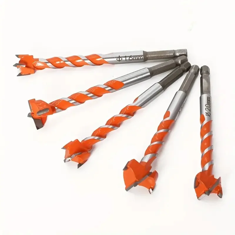 

Резьба из сплава, удлиненная шестигранная ручка, деревообрабатывающий открывалка для отверстий 16-25 мм, 5 шт., для установки дверного замка, пакетное сверление