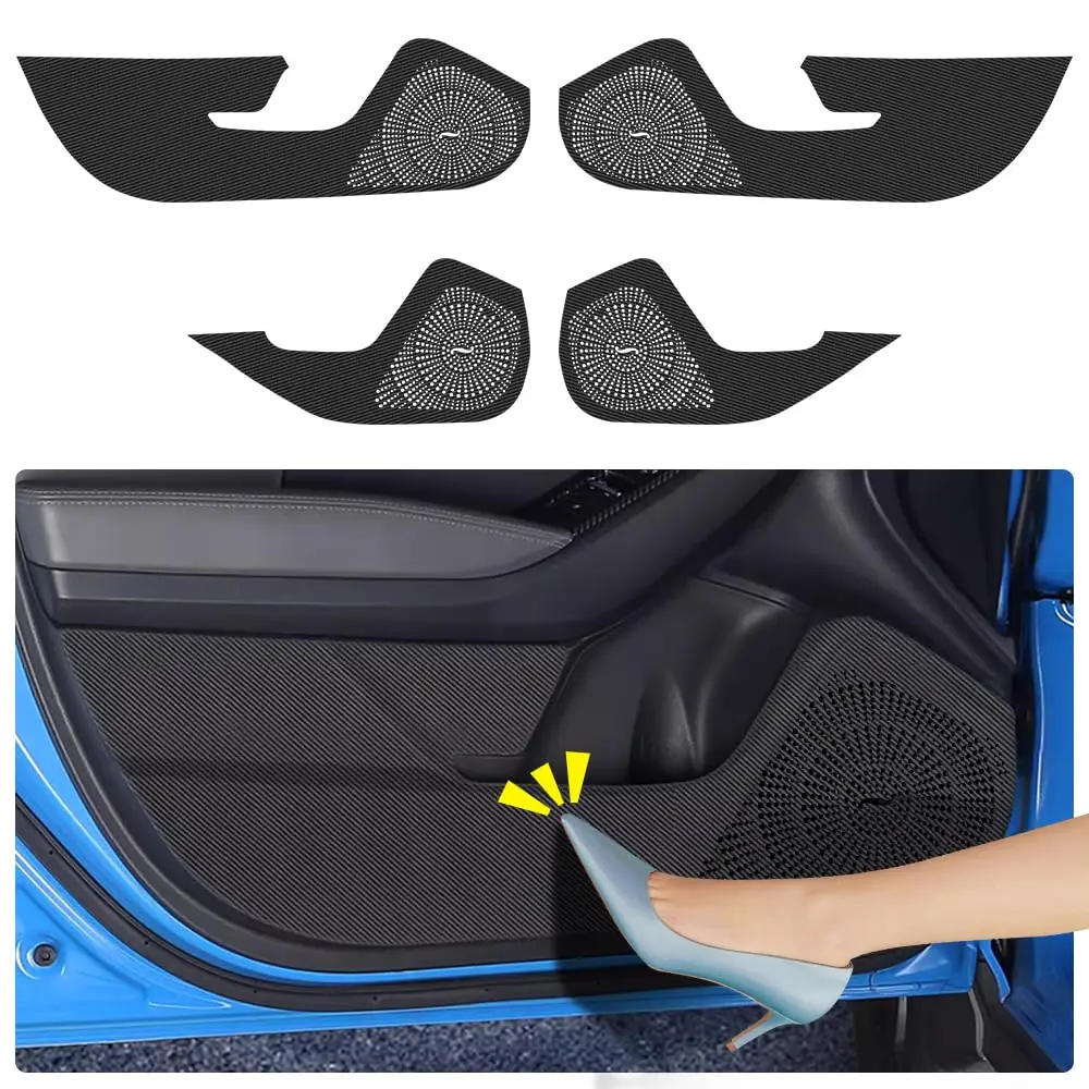 

Car Door Anti Kick Pad For Subaru Crosstrek 2024 2025 Carbon Fiber Leather Sticker Interior Protector Set Of 4