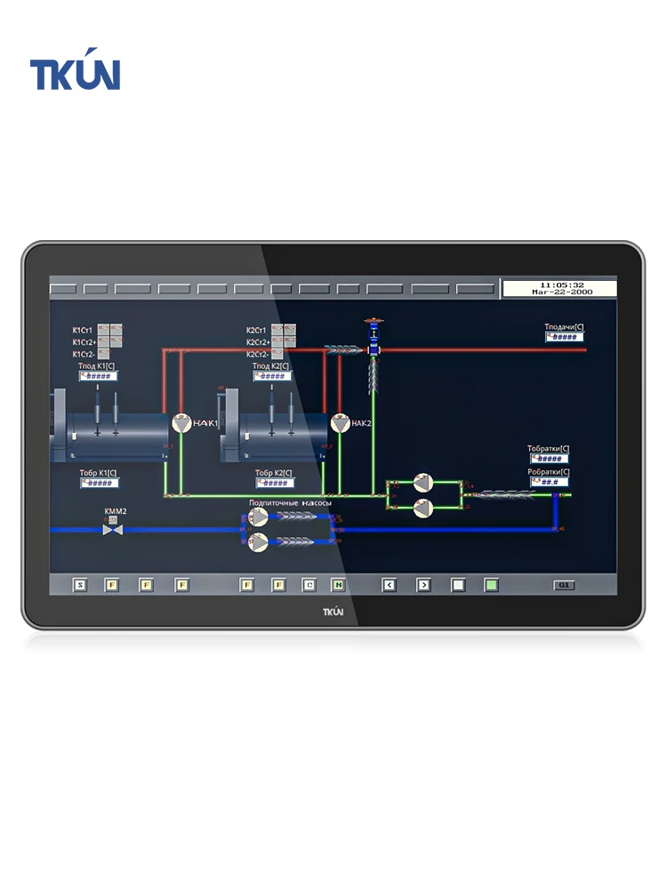 TKUN 13.3 Cal wbudowana instalacja komputer/Tablet przemysłowy ekranu dotykowego All-in-jedno urządzenie P133CC