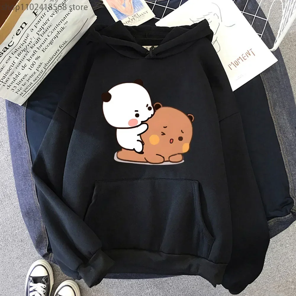 Kawaii Bubu Bijten Dudu Hoodie Cartoon Brownie Panda Beer Sweatshirt Vrouwen Y2k Sudaderas Mannen Kleding Herfst Winter Trui Top
