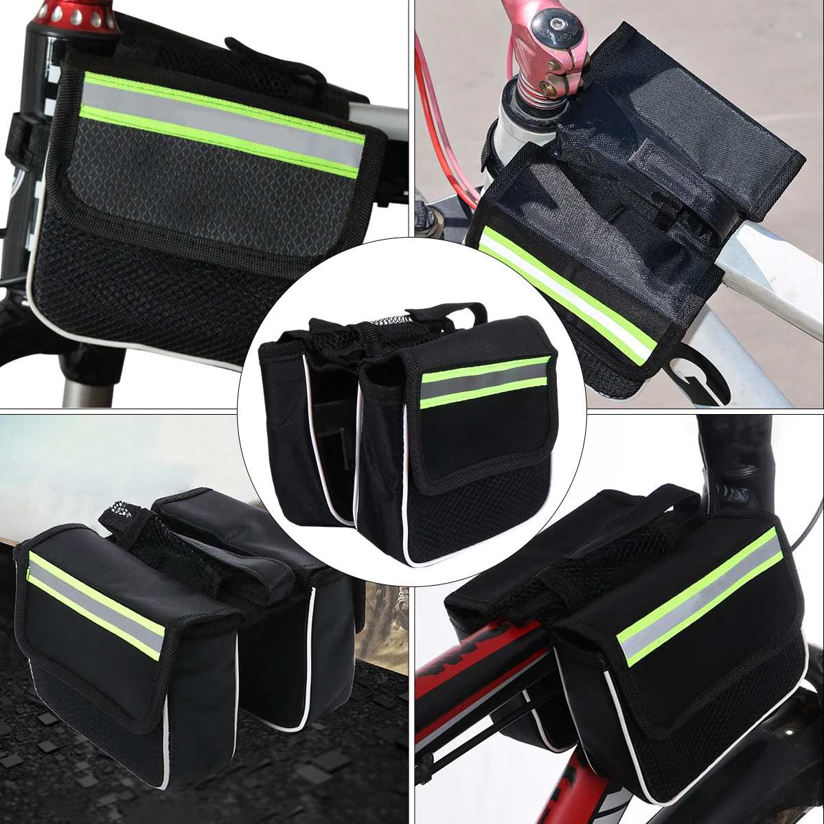 

2pcs Front Beam Bags Waterproof for Cycling Mountain Bike Handlebar Bag Durable Storage Solution Bike Accessories