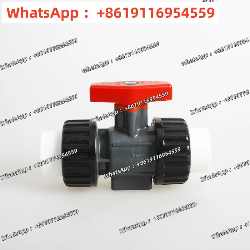 Manual ceramic ball core, acid and alkali resistance, powder particle wear resistance UPVC plastic anti-corrosion ball valve