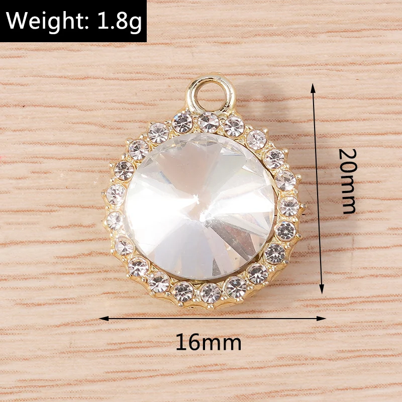 10 stücke Delicate Kristall Wasser Tropfen Charme für Schmuck Machen Frauen Mode Ohrringe Anhänger Halsketten DIY Armbänder Geschenke – Detail 5