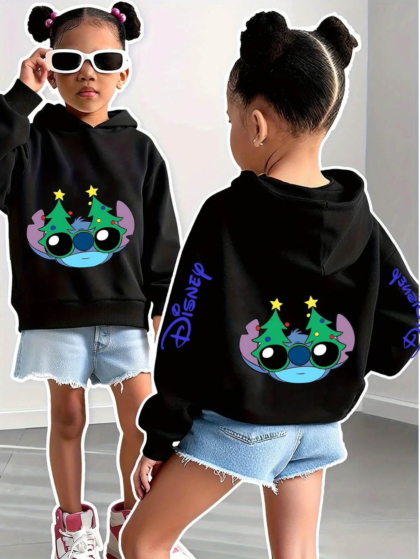 Disney Star Baby Stitch، Stitch، Sudadera con capucha Stitch، Hombres y mujeres، Pareja، Parent-niño، Ropa para niños