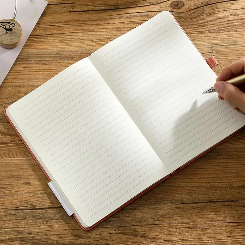 Diario Notebook A5 copertina in pelle PU linea orizzontale quaderno diario 200 pagine blocco note Agenda Agenda lavoro Notebook