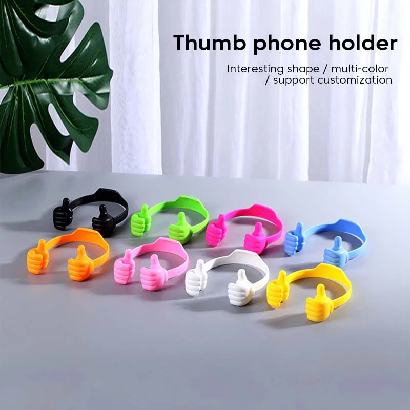 Thumbs-Up Phone Holder Lazy Mobile Phone Thumb Stand Portable Elastic Creative Universal For iPhone Samsung Cellphone Bracket