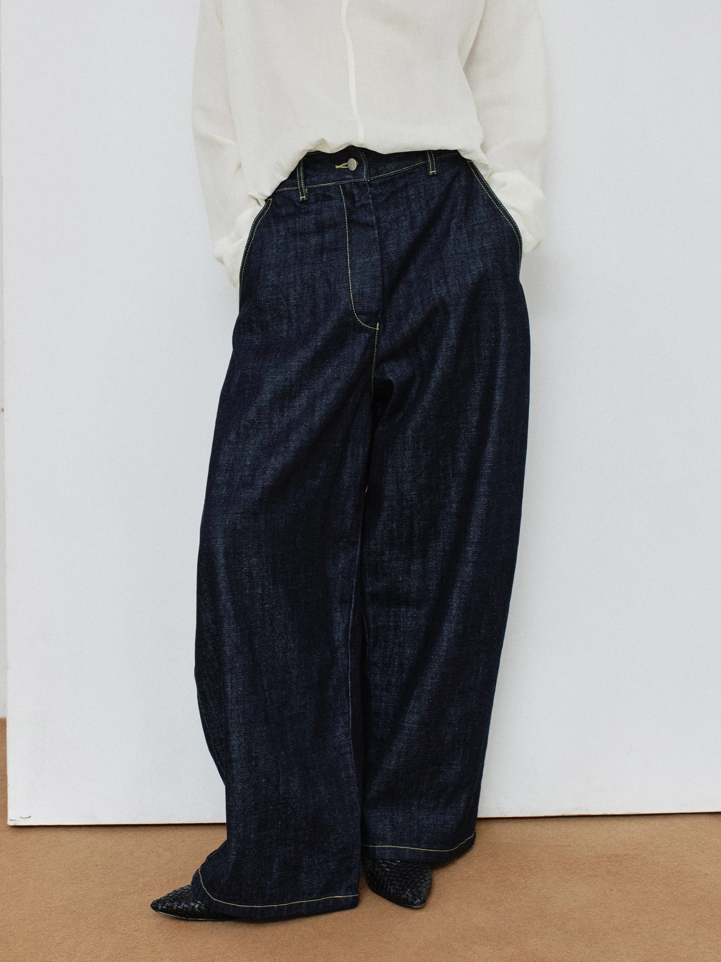 

Pure Cotton Wide Leg Jeans Loose Fit Straight Cut Spring New Style Women's Denim Pants Comfortable Breathable Commute Friendly