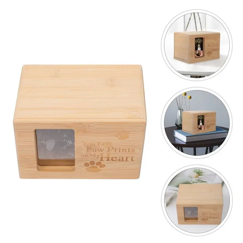 Y50A-1Pc Pet Urn Ashes Urn Photo Frame Urn For Ashes Photo Frame Urn Decorative Urns For Ashes Dog Cremation Case