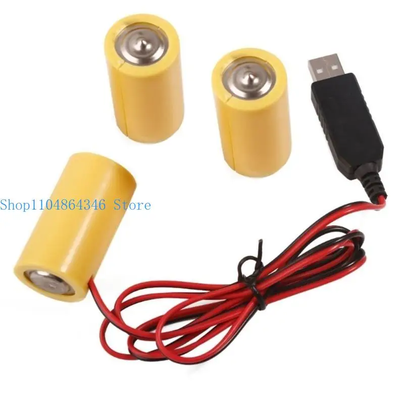 652F USB 5V 2A to 4.5V1A LR14 C Dummy Battery Eliminators Cable for Gas Stove/Scales
