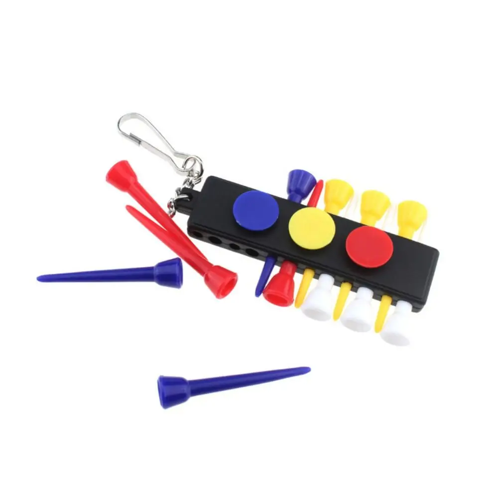 Colorful Golf Tee Holder New Golfer Gift 12 Holes Golf Tee Organizer Plastic Golf Tee Carriers