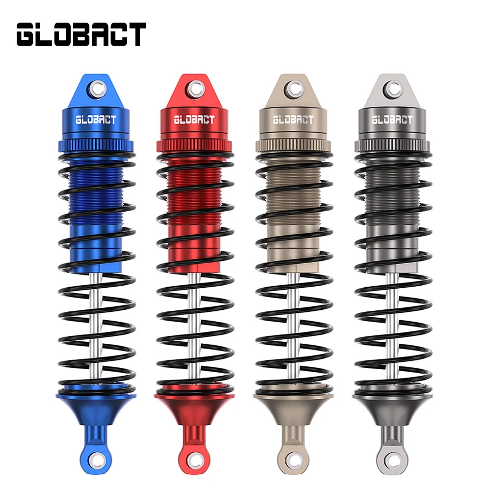 GLOBACT 1:10 RC Front Rear Shocks RC Car Oil Shock Absorber Aluminum for 1/10 Traxxas Slash 2WD Rustler Stampede Raptor Parts