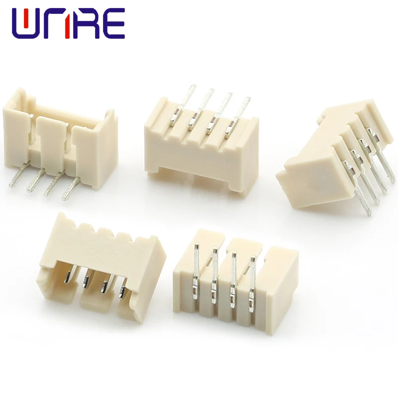 1.25T Gebogen Pin 4PIN Pin Klemmenblok Lint Connector Verticale Gebogen Plug 90 Graden Connector Enkele Rij Socket