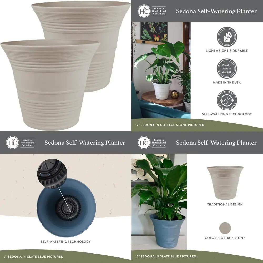 

btplastik горшки для растений, набор из 10 дюймов, 5 больших квадратных пластиковых горшков с дренажем и блюдцем, уличные садовые горшки толщиной 5 галлонов c