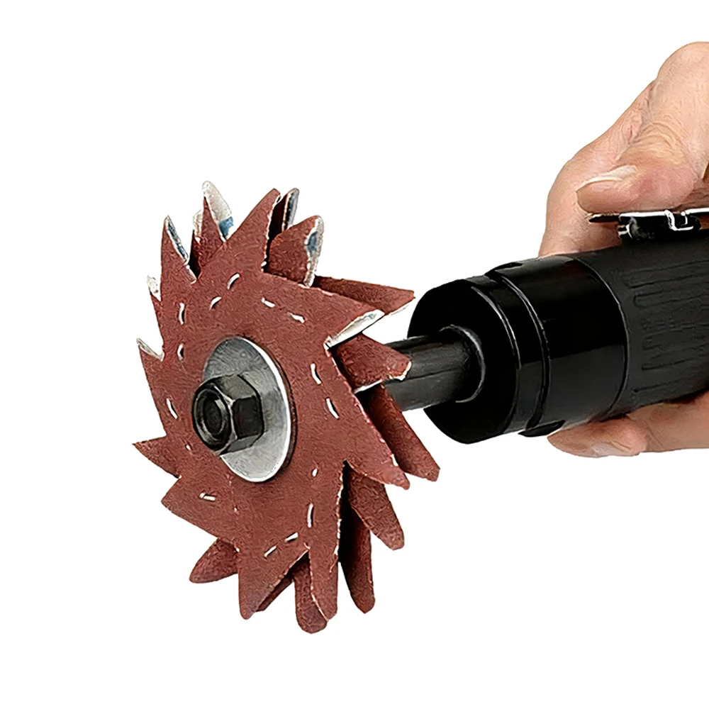 

8 Angle Octagonal Sandpaper Sanding Disc Double Layer 6mm Connecting Rod Woodworking Engraving Furniture Gap Corner Grinding