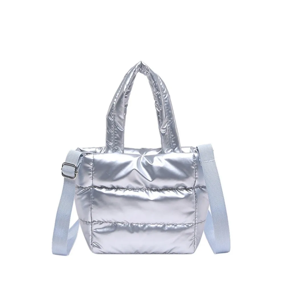 Lightweight Puffy Handbag Adjustable Strap Large Capacity Quilted Shoulder Bag Waterproof Padded Puffer Crossbody Bag Shopping