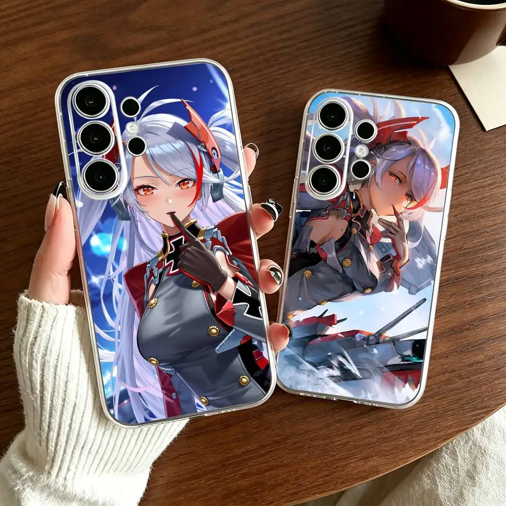 Azur Lane Lovely Game Prinz Eugen Phone Case For Samsung S25+,S24,S21,S22,S23,S30,Ultra,S20,Plus,Fe Transparent Cover