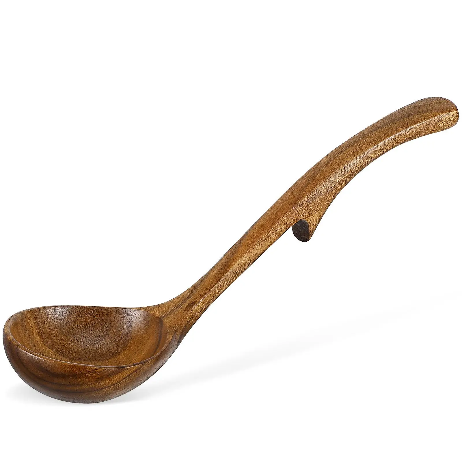 Spoons Acacia Wooden Long Handle Ladle Multifunction for Soup Large Light Brown Ladles Cooking Porridge