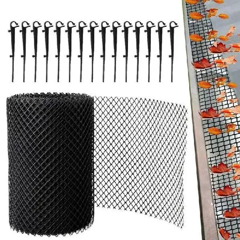 

2PCS 15cm×6m Anti-Falling Net Mesh Strainer Filter Garden Bird ,Net Fence Gutter Guard From Leaves Twigs Branches Plastic Mesh