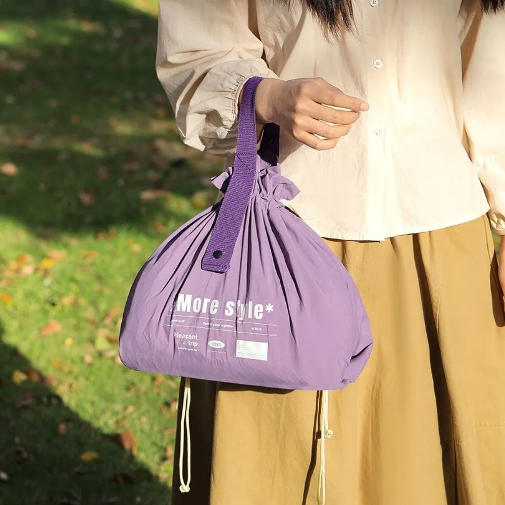 

Portable Large Capacity Lunch Bag Waterproof Drawstring Lunch Box Handbag Fldable Toiletry Bag