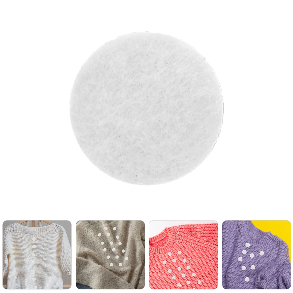 

500 Pcs Decorative Patch Felt Stickers Self Adhesive Soft Material Circle Shaped Clothing Shoes Hats Bags