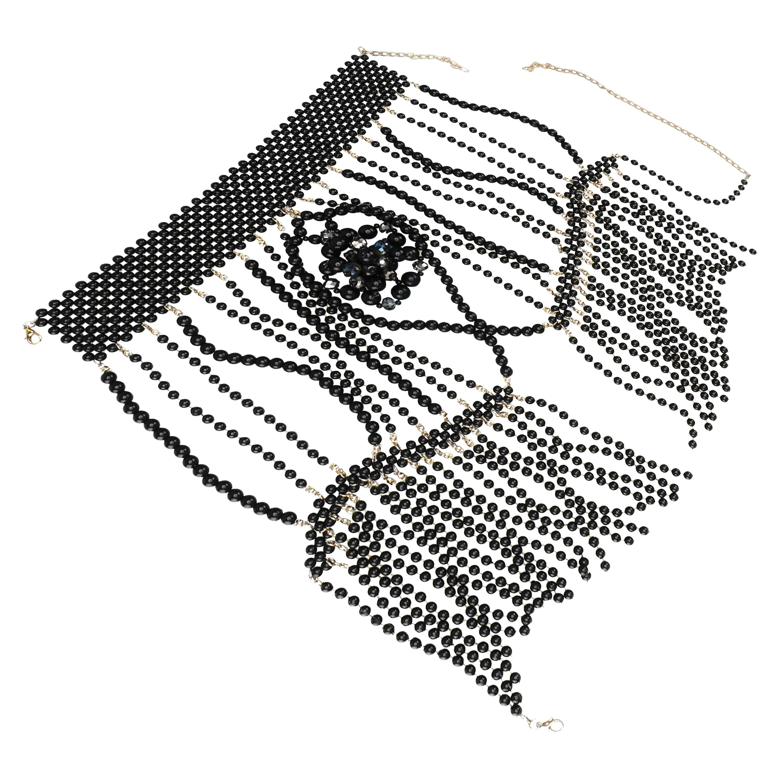 

1pc Chic Body Chain Multi-Layer Shoulder Necklace Decorative Chain For Beach Party Wedding Wear Fashion Jewelry