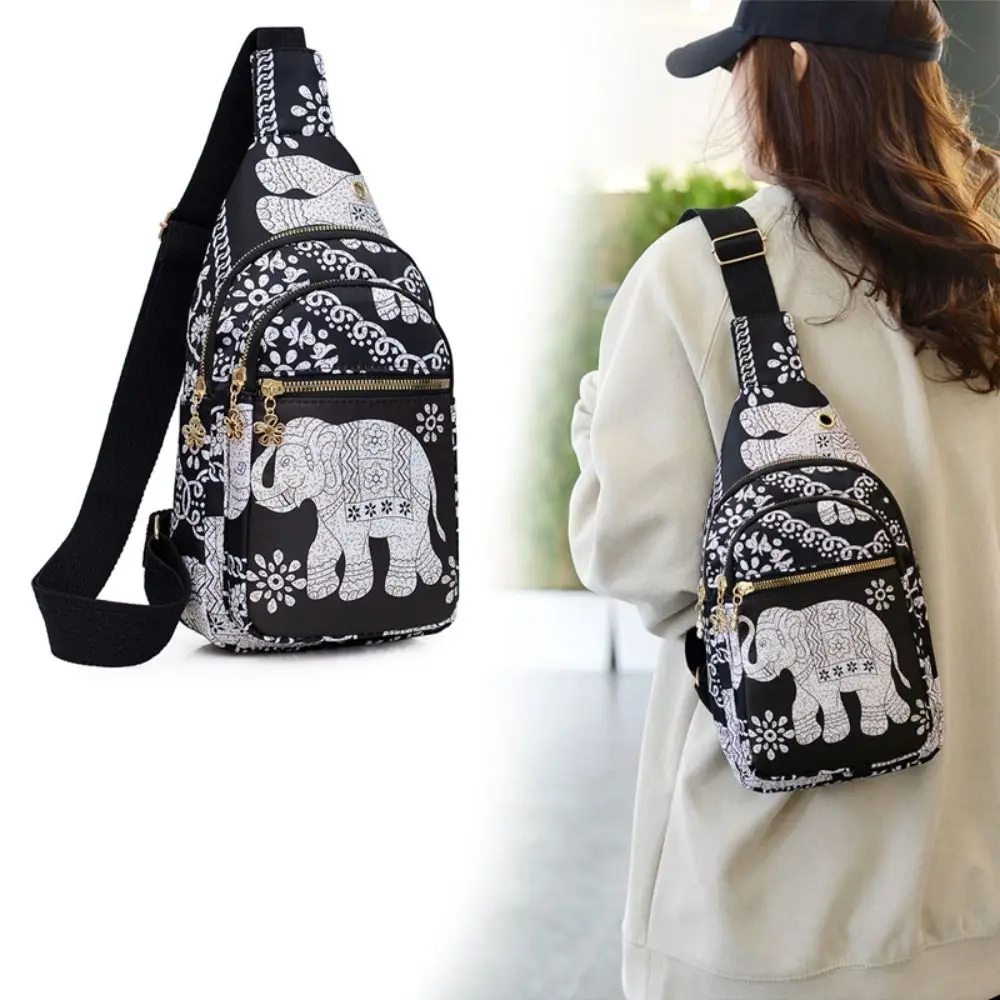 Fashion Nylon Chest Bag Multiple Pockets Large Capacity Crossbody Bag Shoulder Bag Women Men