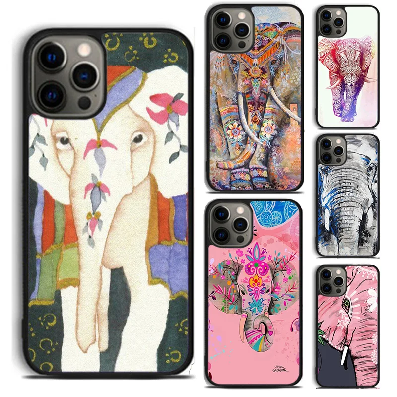 Indian Elephant Animal phone Case Cover For iPhone 16 15 14 Plus XR XS apple 16 11 12 13 mini Pro Max coque