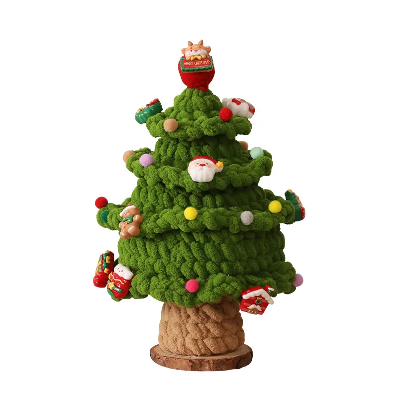 

Wool Woven Christmas Tree Handmade Finished Christmas Gift Decoration Holiday Creative Gift Decoration Desktop Decoration